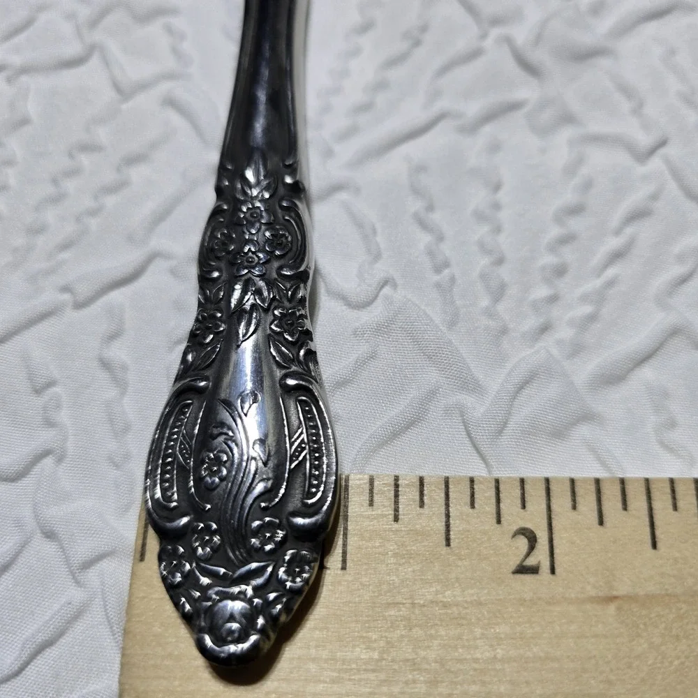 Springtime Stainless Dinner‎ Knives Set Of 3 Heavy Floral Flatware Japan Vintage